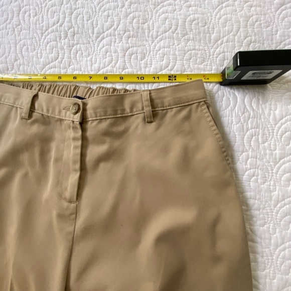 Lands' End Women's Tan Pants Stretch High Waist Straight Leg Size 4 Petite - Picture 9 of 11